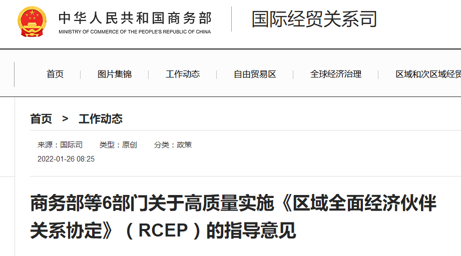 重磅！RCEP的指导意见来了！丨贝斯哲